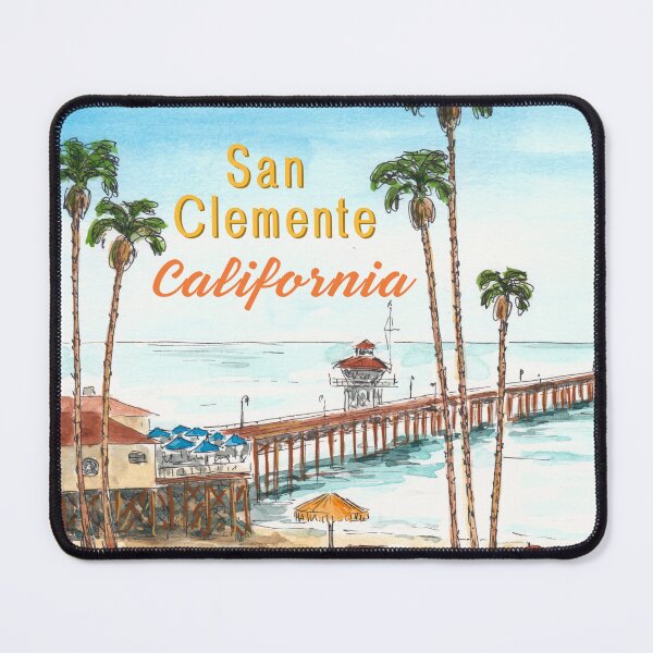 Item preview, San Clemente Pier – Fun California Art designed and sold by Fun Travel Art.