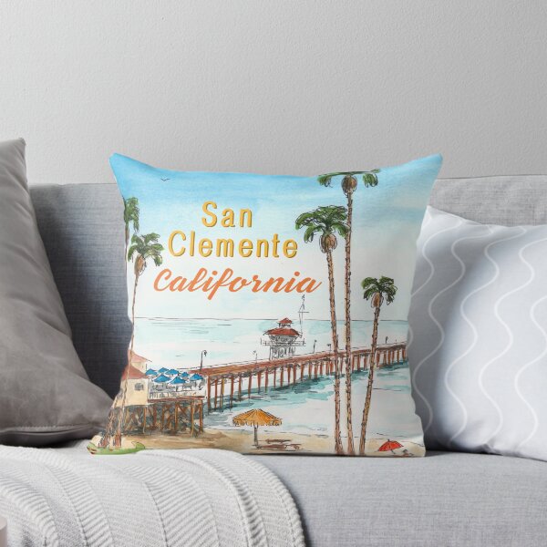 Item preview, San Clemente Pier – Fun California Art designed and sold by Fun Travel Art.
