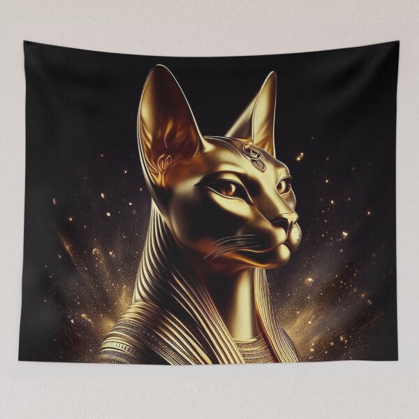 Item preview, Bastet Golden Portrait Art designed and sold by Simplybe1.