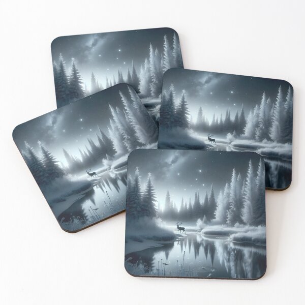 Item preview, Big Buck In Winter River designed and sold by Maria Dryfhout.
