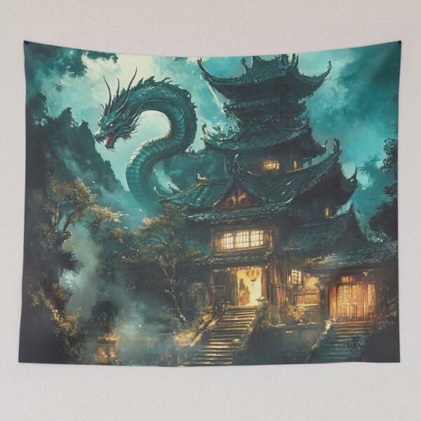 Item preview, Dragon and the Castle designed and sold by patternshoprad.