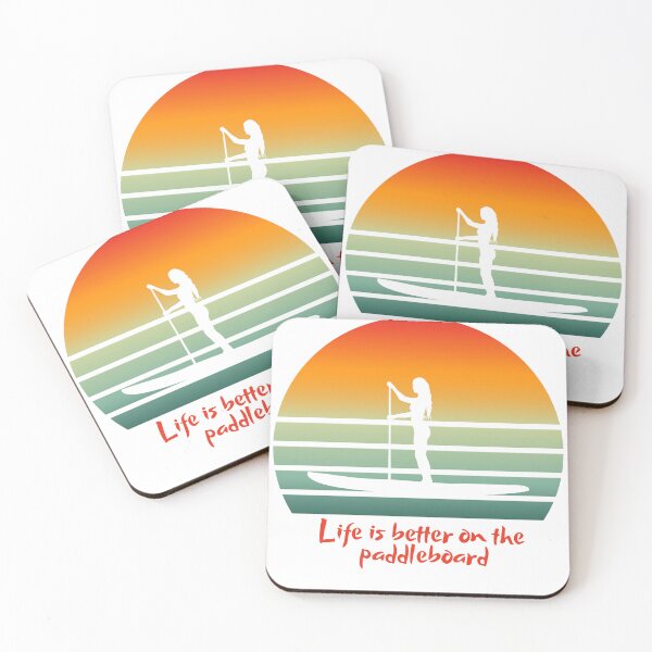 Aperçu de l'œuvre La vie est meilleure sur le paddleboard créée et vendue par WildArtistry.