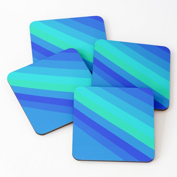 Item preview, Blue Varying Color Diagonal Alternating Line Stripes Cascade designed and sold by EvergreenMotifs.