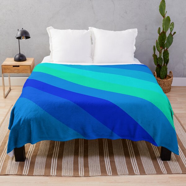 Item preview, Blue Varying Color Diagonal Alternating Line Stripes Cascade designed and sold by EvergreenMotifs.