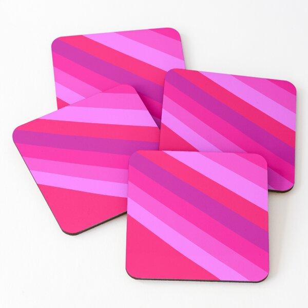 Item preview, Pink Varying Color Diagonal Alternating Line Stripes Cascade designed and sold by EvergreenMotifs.