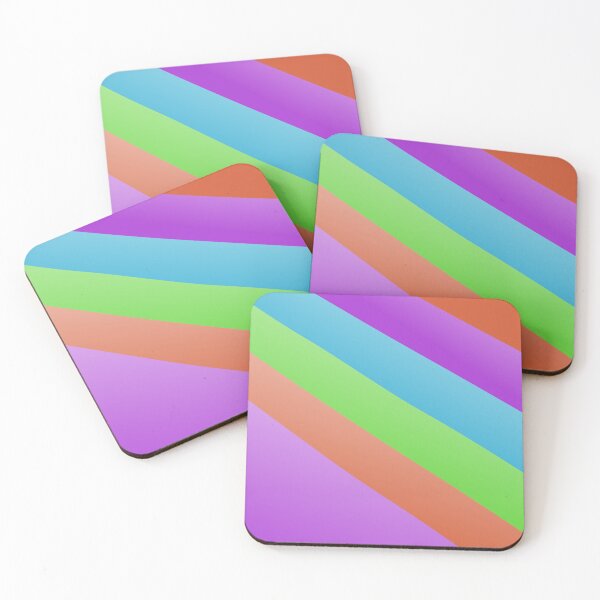 Item preview, Rainbow Varying Color Diagonal Alternating Line Stripes Cascade designed and sold by EvergreenMotifs.