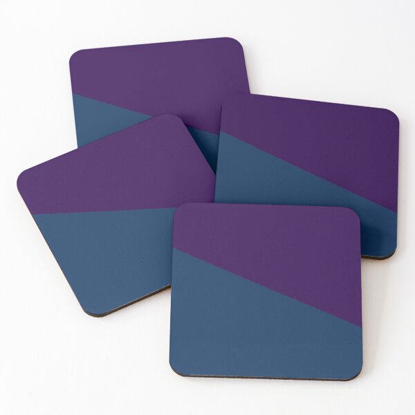 Item preview, Bicolor Two Tone Diagonal Alternating Line Stripe Blurple designed and sold by EvergreenMotifs.