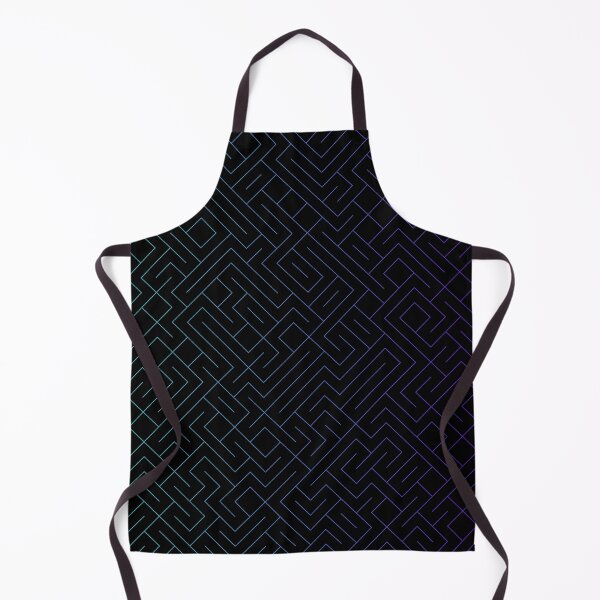 Item preview, Gradient Bicolor Fade Flowing Maze Pattern Black Background designed and sold by EvergreenMotifs.