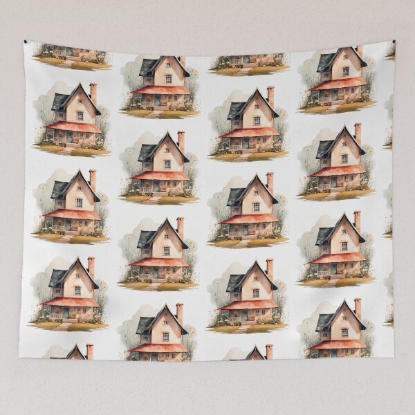 Item preview, Enchanting Retro Watercolor Scene designed and sold by Victoria Riabov.