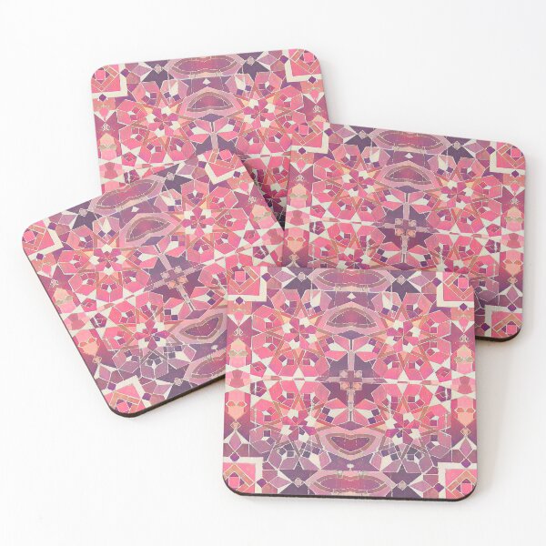 Item preview, Retro Kaleidoscope : Moroccan Zellige Tile : Pink + Purple designed and sold by TRVLR Designs.
