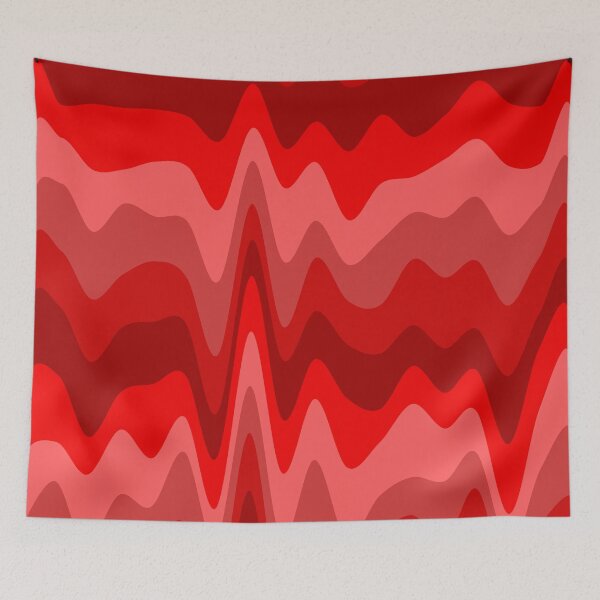 Item preview, Red Varying Color Waves Flowing Colorful Waving Cascade designed and sold by EvergreenMotifs.