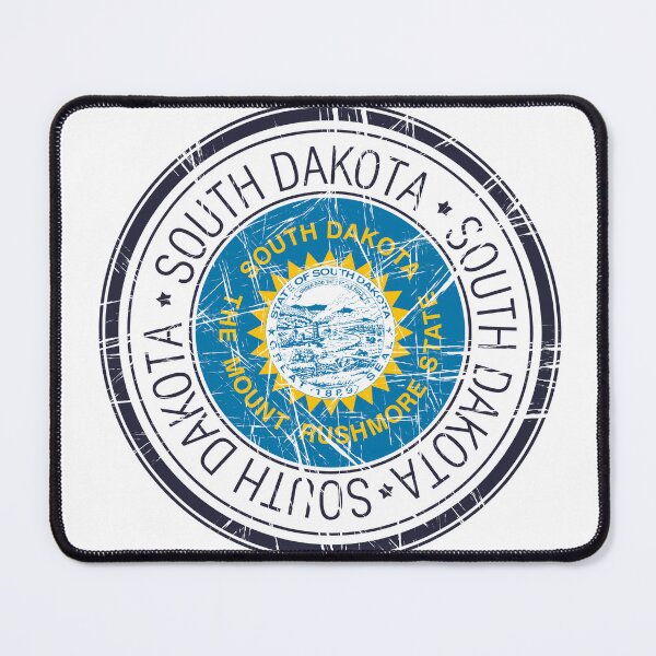 Item preview, North Dakota State Seal Stamp With Eagle and Grunge Effect designed and sold by 19Beauty.