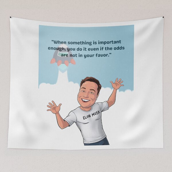 Item preview, Elon Musk inspirational quote designed and sold by Enea Kelo.