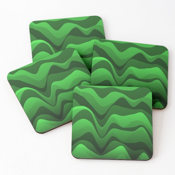 Item preview, Green Varying Color Waves Flowing Colorful Waving Cascade designed and sold by EvergreenMotifs.