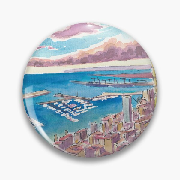 Item preview, Summer in Alicante Spain with View of Yacht Port designed and sold by artshop77.