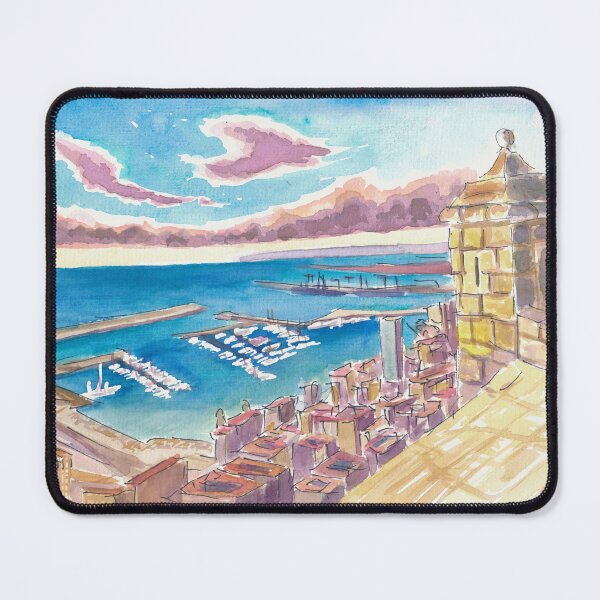 Item preview, Summer in Alicante Spain with View of Yacht Port designed and sold by artshop77.