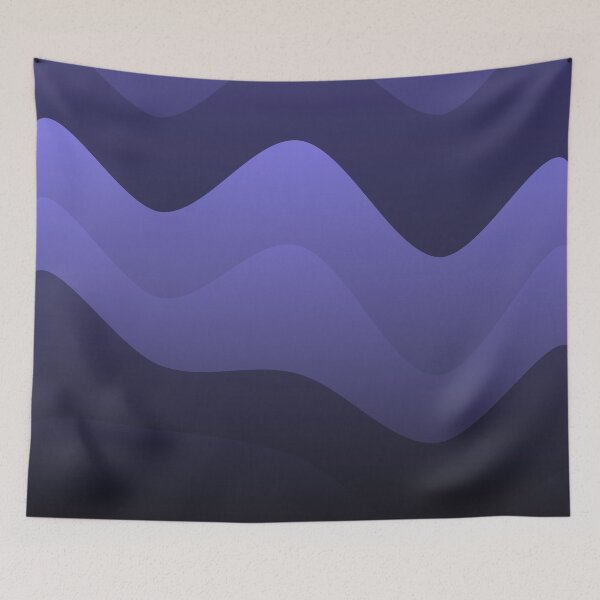 Item preview, Blue Varying Color Waves Flowing Colorful Waving Cascade designed and sold by EvergreenMotifs.