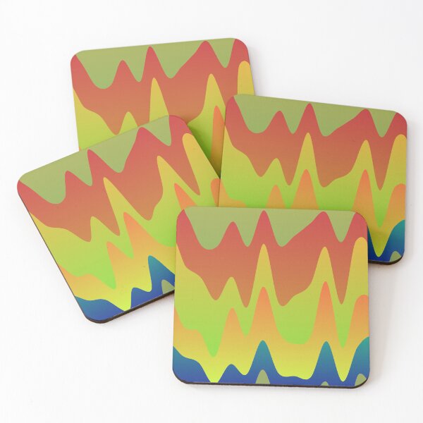 Item preview, Rainbow Varying Color Waves Flowing Colorful Waving Cascade designed and sold by EvergreenMotifs.