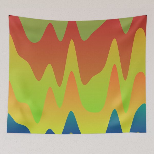 Item preview, Rainbow Varying Color Waves Flowing Colorful Waving Cascade designed and sold by EvergreenMotifs.