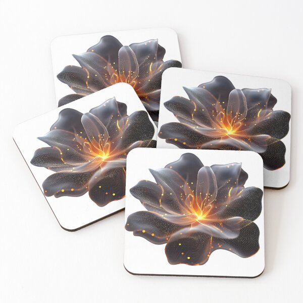 Item preview, Golden Neon Spirograph Orchid designed and sold by AI-Only Creations.