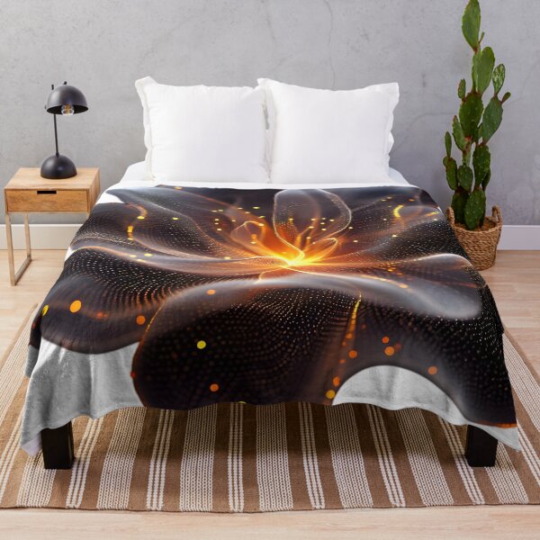 Item preview, Golden Neon Spirograph Orchid designed and sold by AI-Only Creations.