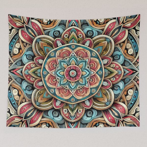 Item preview, Vibrant Geometric Mandala designed and sold by WildVista.
