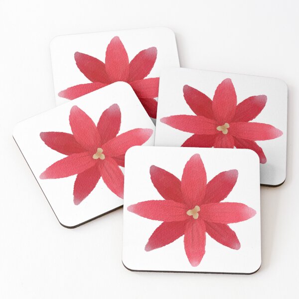 Item preview, Red Flower Watercolor Art designed and sold by AveryZi.