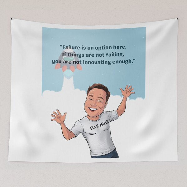 Item preview, Elon Musk inspirational quote designed and sold by Enea Kelo.