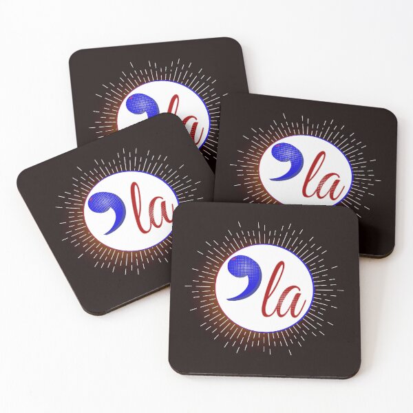 Item preview, Kamala Harris 2024 Comma Punctuation La Bold & Modern Patriotic Red White Blue designed and sold by DeziDezigns.