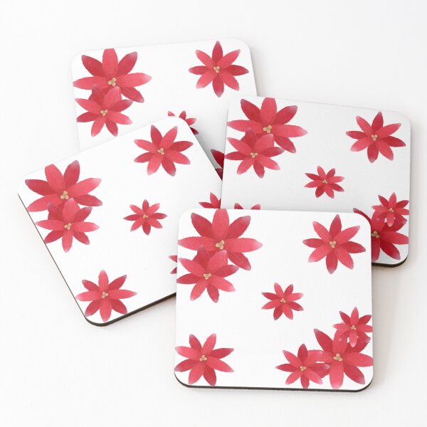 Item preview, Red Flowers Watercolor Art designed and sold by AveryZi.