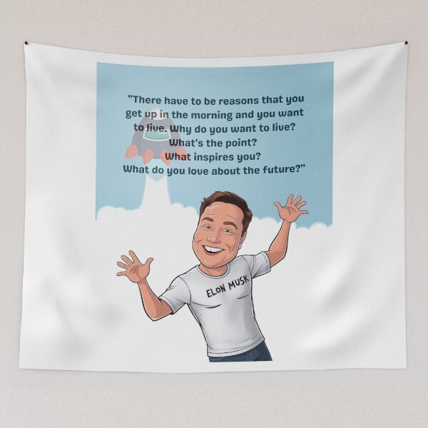 Item preview, Elon Musk inspirational quote designed and sold by Enea Kelo.