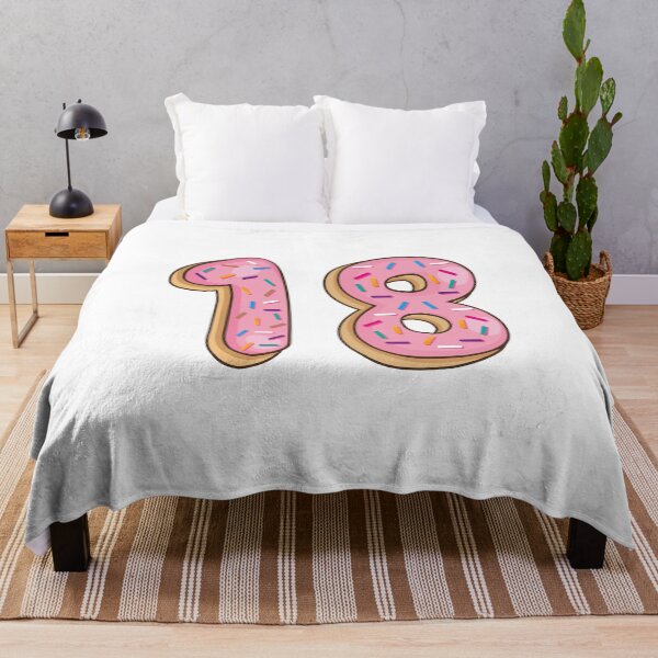 Item preview, Number 18 eighteen Shaped Like Donuts designed and sold by DonutsWords.
