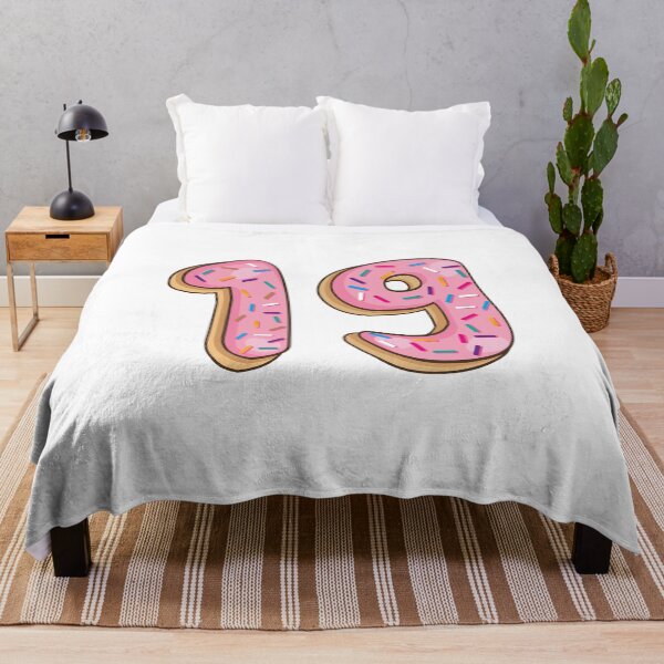 Item preview, Number 19 nineteen Shaped Like Donuts designed and sold by DonutsWords.