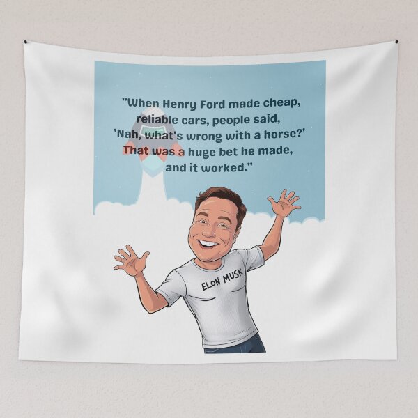 Item preview, Elon Musk inspirational quote designed and sold by Enea Kelo.
