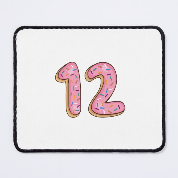 Item preview, Number 12 twelve two Shaped Like Donuts designed and sold by DonutsWords.