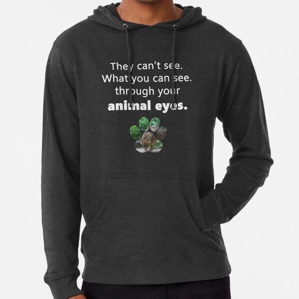 THERIAN paw print "they can't see what you can see through your animal eyes" CANINE ( GOLDEN JACKHAL ) Lightweight Hoodie