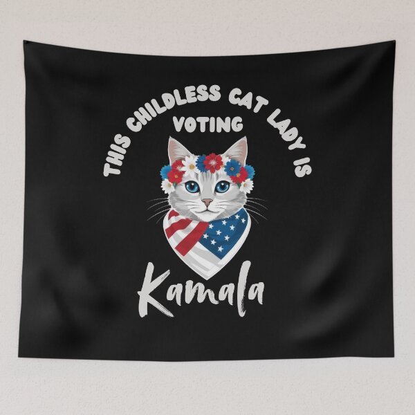 Item preview, This Childless Cat Lady, Ladies is Voting Kamala Election 24  designed and sold by VividPrints Store (+7k ⭐⭐⭐⭐⭐).