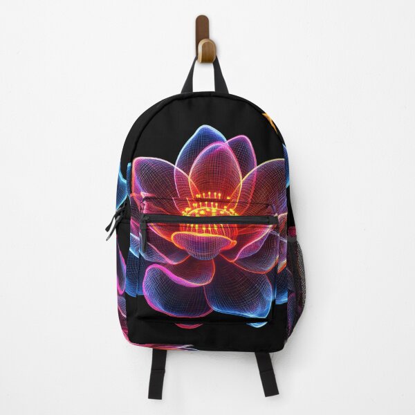 Item preview, Colorful Neon Spirograph Lotus Bloom designed and sold by AI-Only Creations.