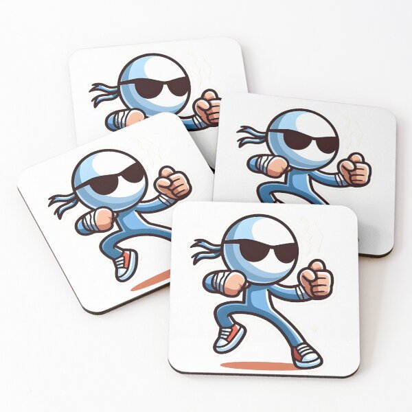 Item preview, Cool Fighter With Stickman Sunglasses  designed and sold by StickyGuys.