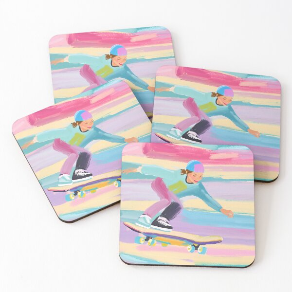 Item preview, Colorful Skateboarder Skateboarding Skateboard Pastel Skateboarder designed and sold by Marcin-PL.