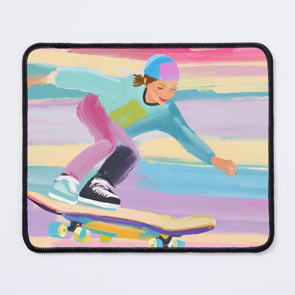Item preview, Colorful Skateboarder Skateboarding Skateboard Pastel Skateboarder designed and sold by Marcin-PL.
