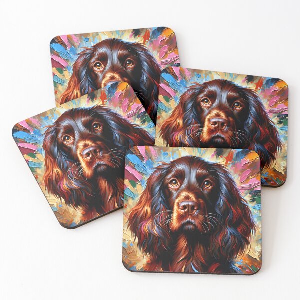 Item preview, Field Spaniel Dog Acrylic Print Pet Portrait Pet Lovers designed and sold by Puppy Puzzles Plus.
