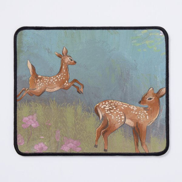 Item preview, Forest Fawns in Color - Digital Art Print, Deer Sketch, Vintage Animal Illustration, Nature Wall Decor, Cottagecore Art designed and sold by emma.designs.