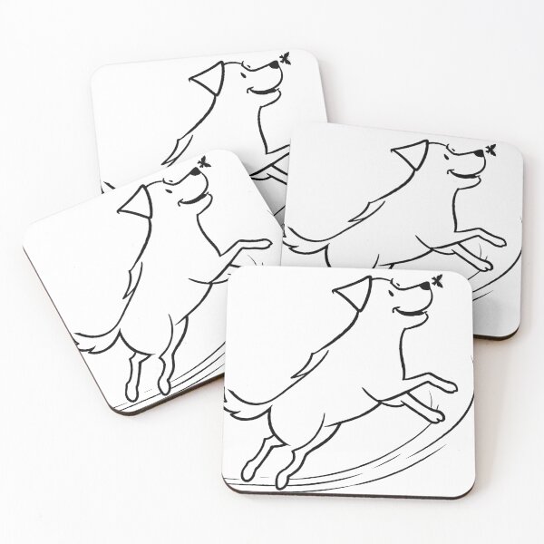 Item preview, Dog jumps after butterflies designed and sold by Rainbow Paws Garden.