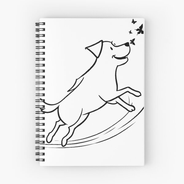 Artikelvorschau, Hund  springt  den Schmetterlinge hinterher entworfen und verkauft von Rainbow Paws Garden.
