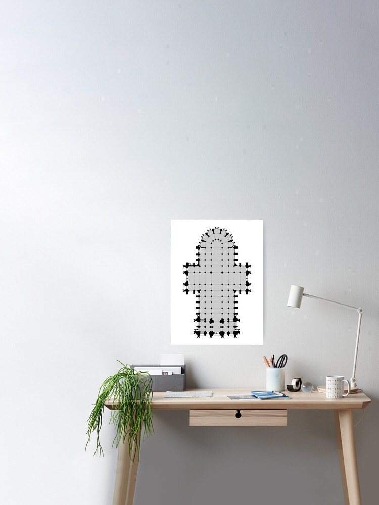 Cologne Cathedral Floorplan Poster By Mikeranger Redbubble
