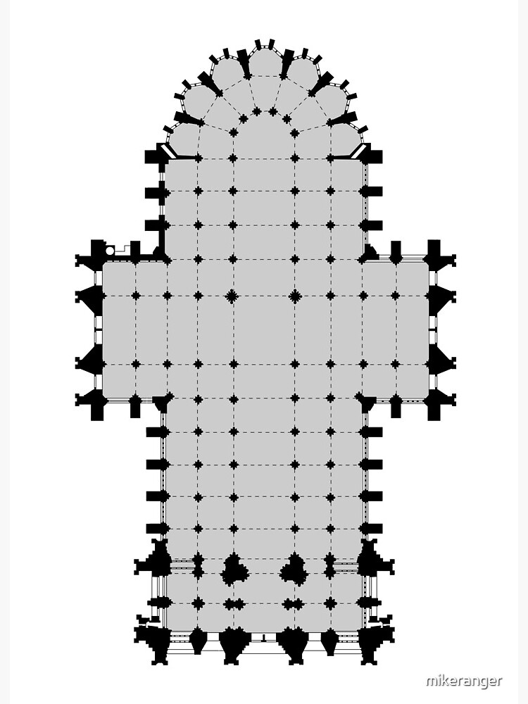 Cologne Cathedral Floorplan Art Board Print By Mikeranger Redbubble