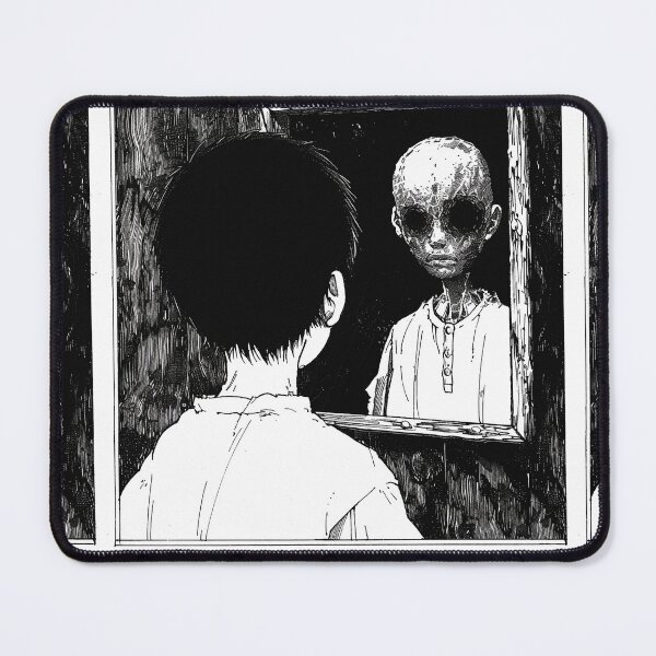 Item preview, man in the mirror – melancholic manga anime boy designed and sold by ForsakenFrames.