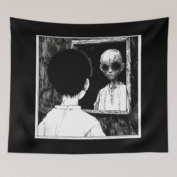 Item preview, man in the mirror – melancholic manga anime boy designed and sold by ForsakenFrames.