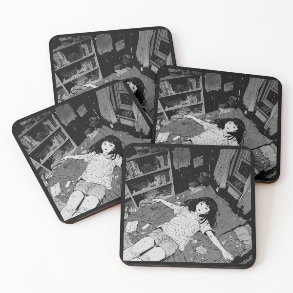 Item preview, thougts of notingness – melancholic manga anime girl designed and sold by ForsakenFrames.